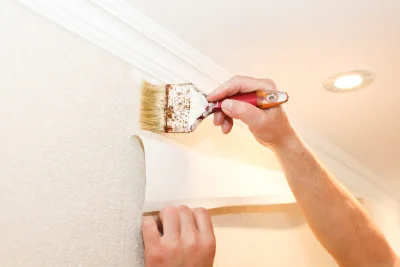 Pose de papier peint à Vidou — revêtements muraux et toiles de verre